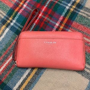 Coral coach wallet.